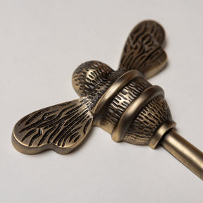 Solid Brass bee Coat Hook - Antique Brass Finish - Brass bee