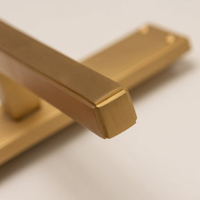 Satin Brass Art Deco Lever Handles - Solid Brass - Brass bee