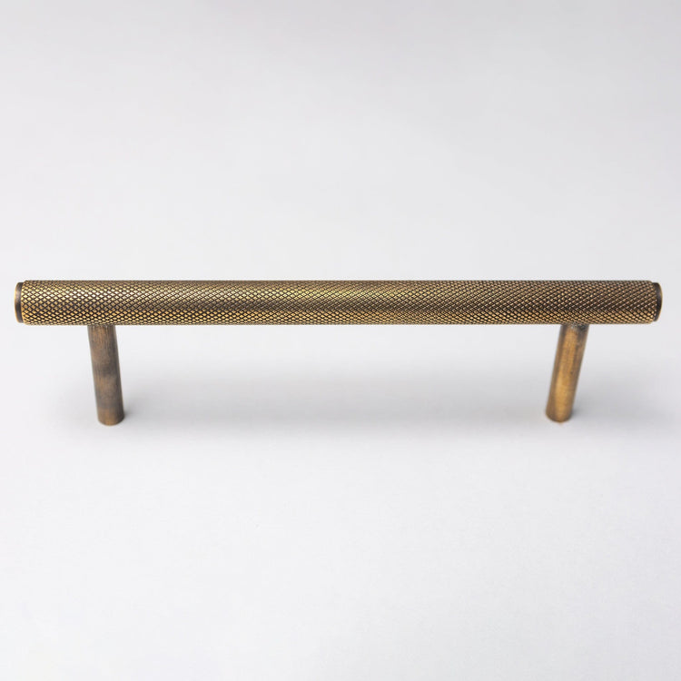 Solid Brass Knurled Kitchen Pull Handles & Knobs - Antique Brass - Brass bee