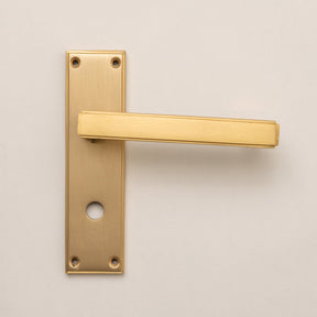 Satin Brass Art Deco Lever Handles - Solid Brass - Brass bee