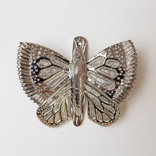 Brass Butterfly Door Knocker - Nickel Finish - Brass bee