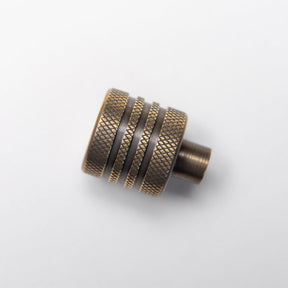 Solid Brass Knurled Kitchen Pull Handles & Knobs - Antique Brass - Brass bee