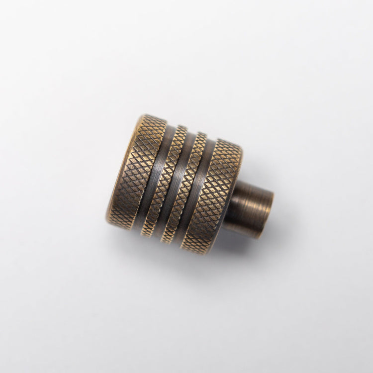 Solid Brass Knurled Kitchen Pull Handles & Knobs - Antique Brass - Brass bee