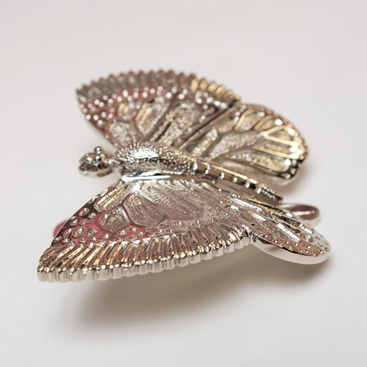 Brass Butterfly Door Knocker - Nickel Finish - Brass bee