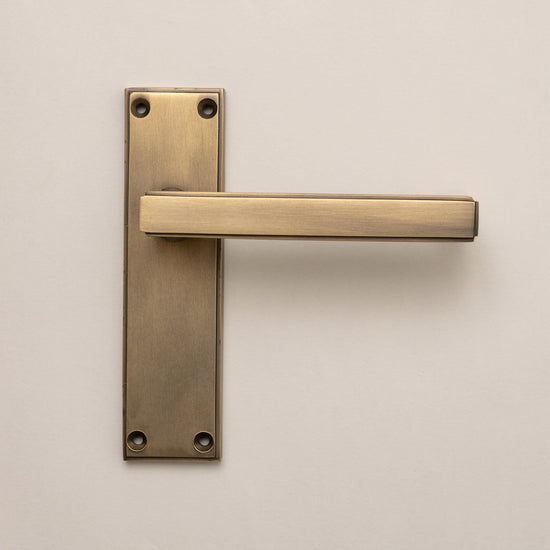 Antique Brass Art Deco Lever Handles - Solid Brass - Brass bee