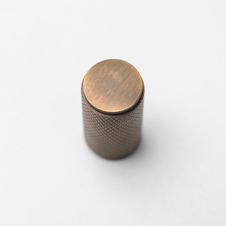 Solid Brass Knurled Kitchen Pull Handles & Knobs - Antique Brass - Brass bee