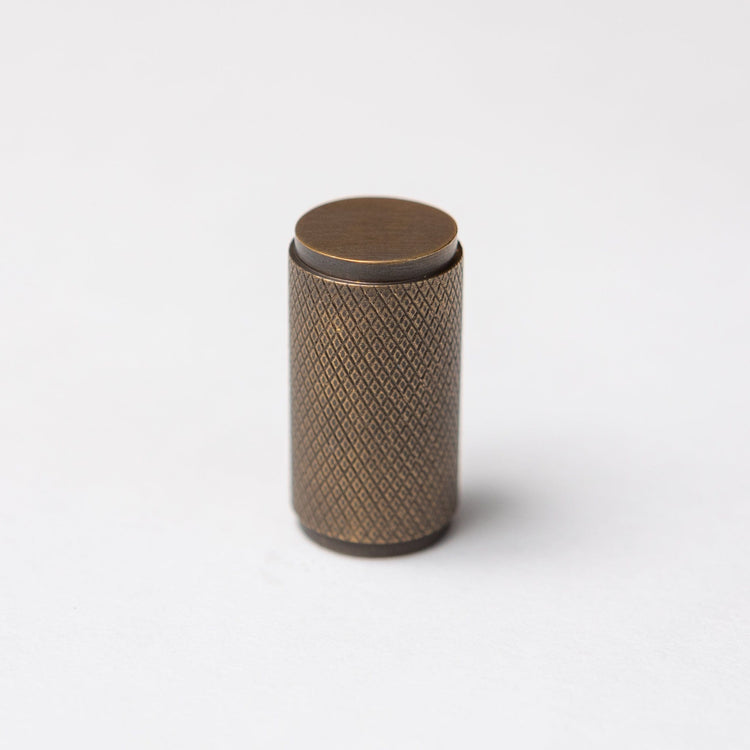 Solid Brass Knurled Kitchen Pull Handles & Knobs - Antique Brass - Brass bee