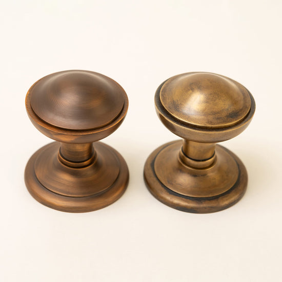 Imperial Dome Solid Brass Centre Door Knob - Brass bee