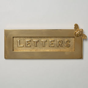 Brass bee Letterplate - Polished Brass - Brass bee