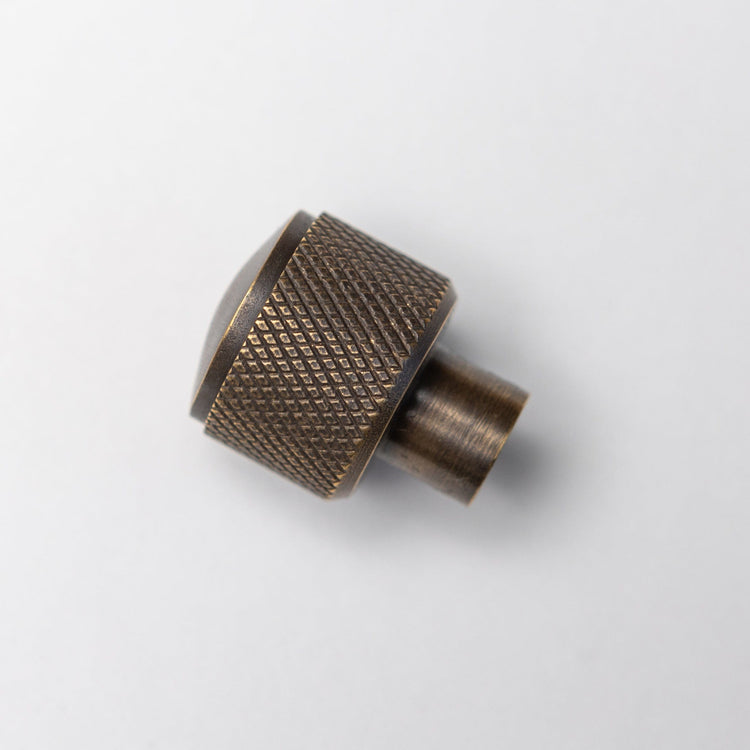 Solid Brass Knurled Kitchen Pull Handles & Knobs - Antique Brass - Brass bee