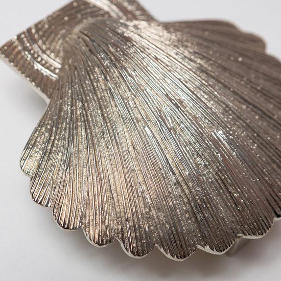 Brass Shell Door Knocker - Nickel Finish - Brass bee