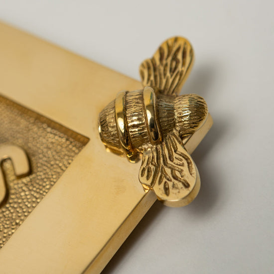 Brass bee Letterplate - Polished Brass - Brass bee