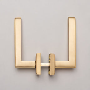 Satin Brass Art Deco Lever Handles - Solid Brass - Brass bee