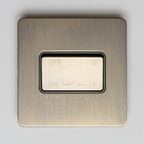 Antique Brass Switches and Sockets - Straight Knurled Design - Brass bee