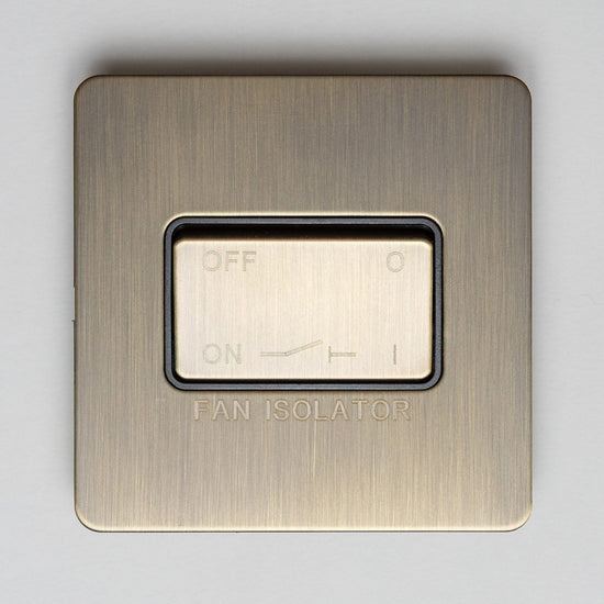 Antique Brass Switches and Sockets - Straight Knurled Design - Brass bee