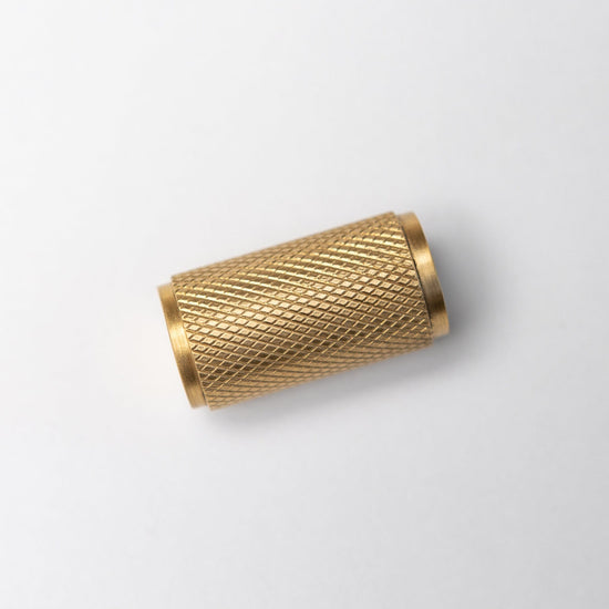 Solid Brass Knurled Kitchen Pull Handles & Knobs - Satin Brass - Brass bee