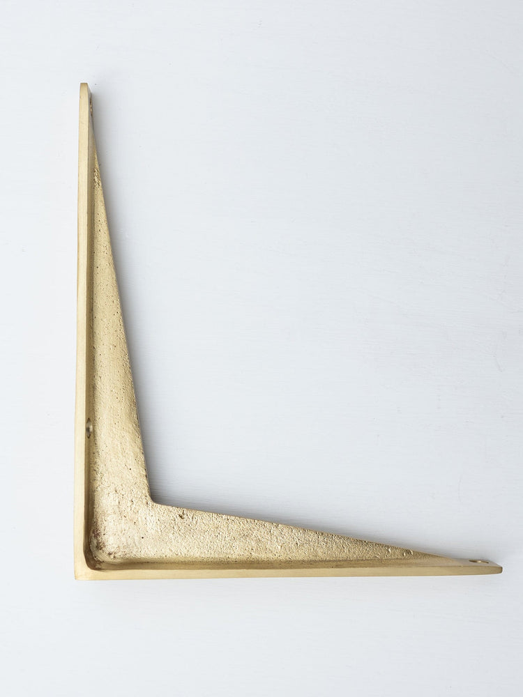 Satin Brass Shelf Brackets - Heavy Duty Solid Brass - Brass bee