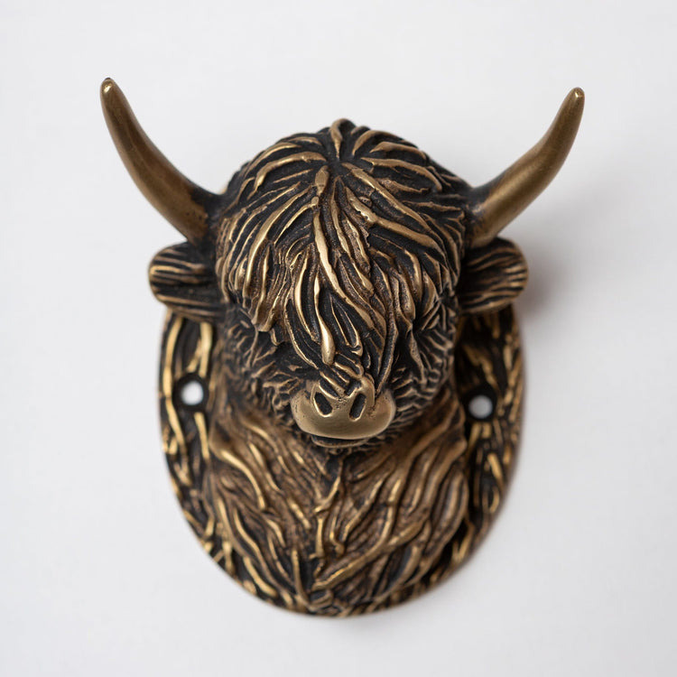 Highland Cow Door Knocker - Heritage Finish