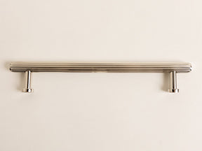 Solid Brass Staright Knurled Kitchen Pull Handles & Knobs - Polished Nickel Finish - Brass bee