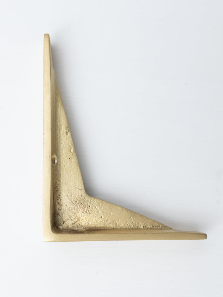 Satin Brass Shelf Brackets - Heavy Duty Solid Brass - Brass bee