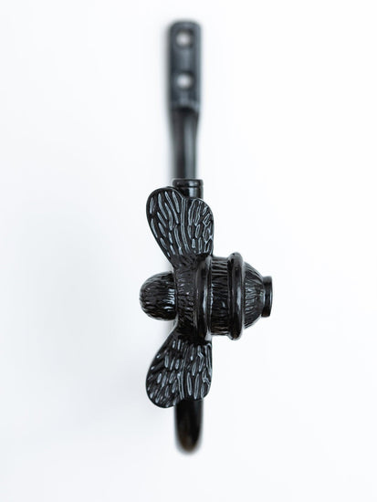 Bee Curtain Holdbacks - Black Finish - Brass bee