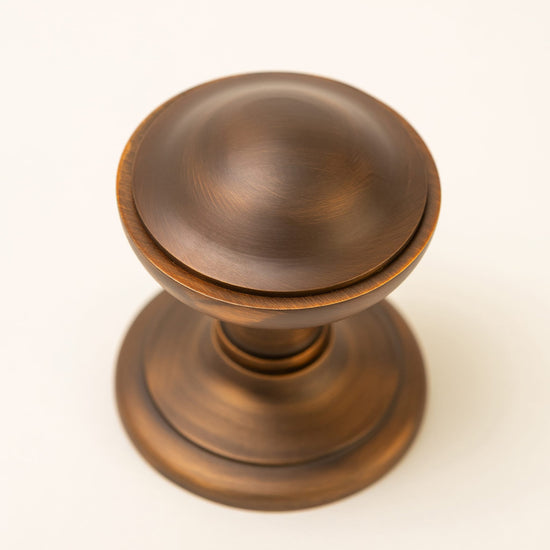 Imperial Dome Solid Brass Centre Door Knob - Brass bee