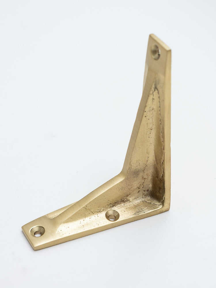 Satin Brass Shelf Brackets - Heavy Duty Solid Brass - Brass bee