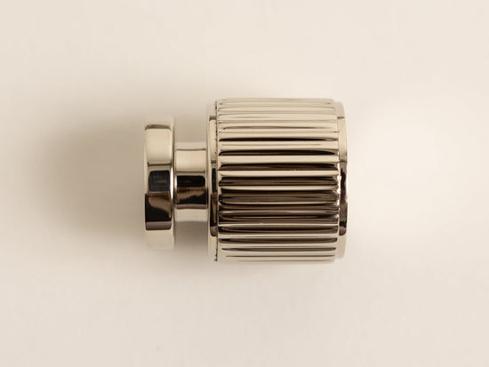 Solid Brass Staright Knurled Kitchen Pull Handles & Knobs - Polished Nickel Finish - Brass bee