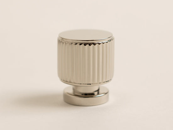 Solid Brass Staright Knurled Kitchen Pull Handles & Knobs - Polished Nickel Finish - Brass bee