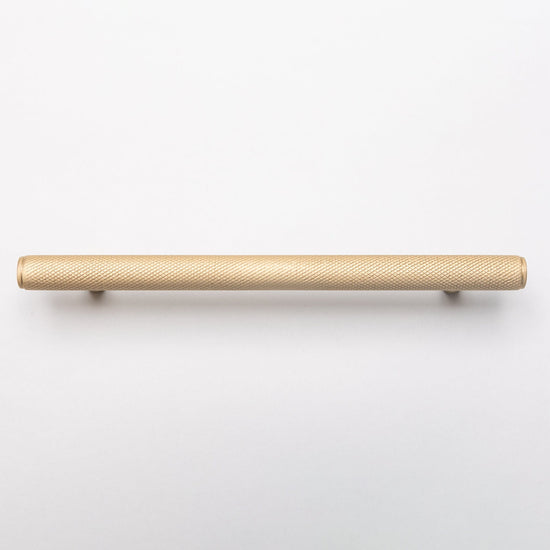 Solid Brass Knurled Kitchen Pull Handles & Knobs - Satin Brass - Brass bee