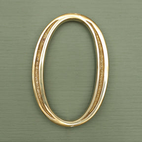 Premium Floating Engraved House Numbers in Polished Brass Finish 0-9 - Brass bee