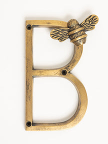 Brass bee Premium House Letters with Bee - 5 Inch - Brass bee