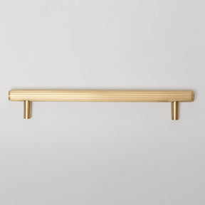 Solid Brass Straight Knurled Kitchen Pull Handles & Knobs - Satin Brass Finish - Brass bee