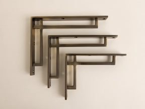 Antique Brass Art Deco Solid Brass Brackets - Brass bee