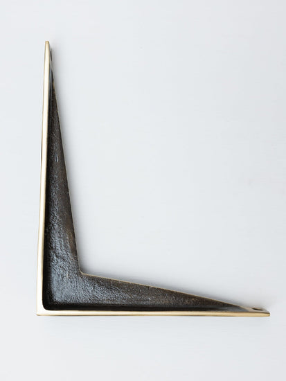 Aged Brass Shelf Brackets - Heavy Duty Solid Brass - Brass bee