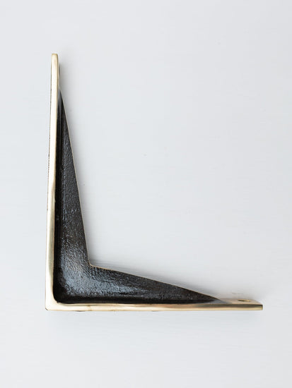 Aged Brass Shelf Brackets - Heavy Duty Solid Brass - Brass bee