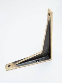 Aged Brass Shelf Brackets - Heavy Duty Solid Brass - Brass bee