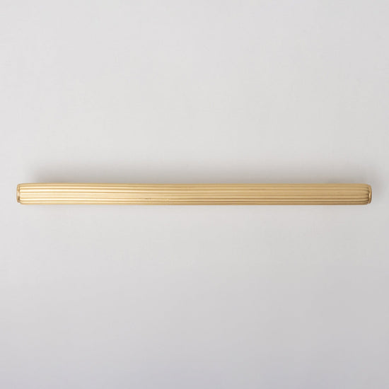 Solid Brass Straight Knurled Kitchen Pull Handles & Knobs - Satin Brass Finish - Brass bee