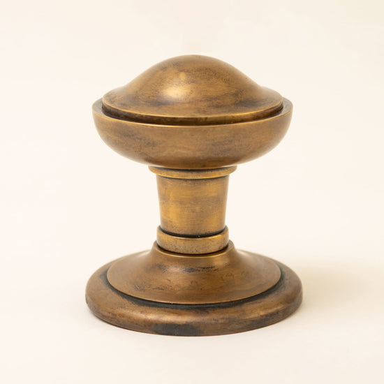 Imperial Dome Solid Brass Centre Door Knob - Brass bee