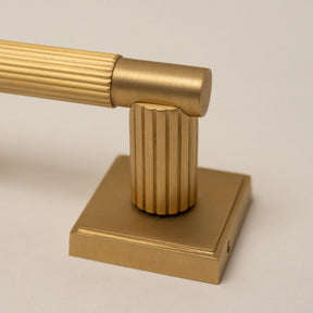 Satin Brass Straight Knurled Lever Handles - Solid Brass - Brass bee