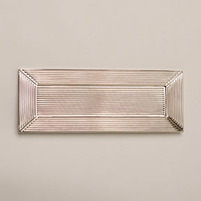 Straight Knurled Brass bee Letterplate - Silver Nickel Finish - Brass bee