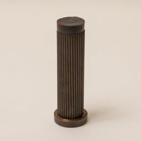 Striaght Knurled Door Stop - Antique Brass - Solid Brass - Brass bee