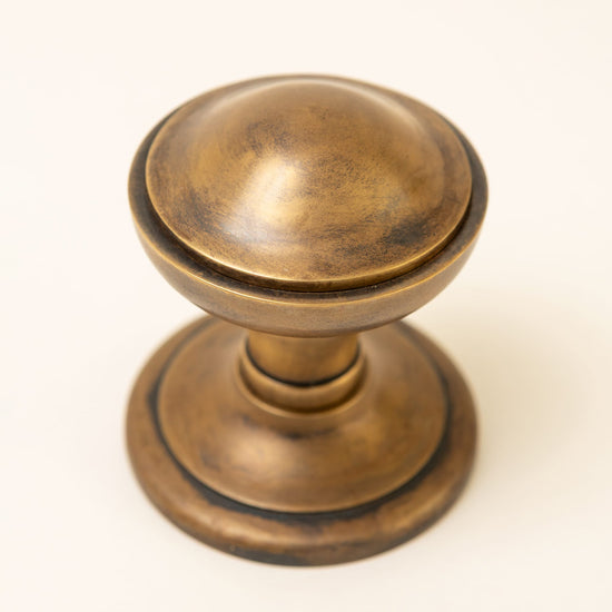 Imperial Dome Solid Brass Centre Door Knob - Brass bee
