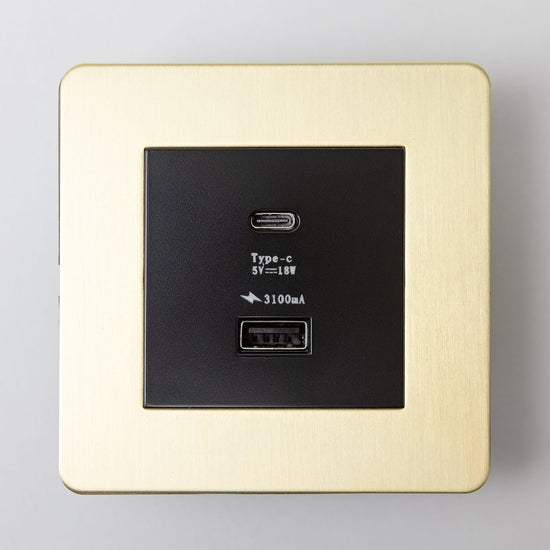 Foundry Series Knurled Toggle Switches and Sockets – Satin Brass - Brass bee