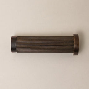 Striaght Knurled Door Stop - Antique Brass - Solid Brass - Brass bee