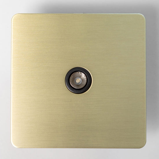 Foundry Series Knurled Toggle Switches and Sockets – Satin Brass - Brass bee