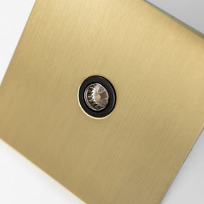 Foundry Series Knurled Toggle Switches and Sockets – Satin Brass - Brass bee