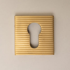 Satin Brass Straight Knurled Lever Handles - Solid Brass - Brass bee