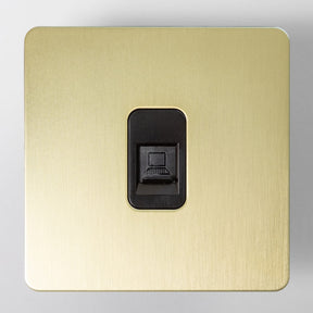Foundry Series Knurled Toggle Switches and Sockets – Satin Brass - Brass bee