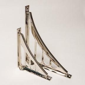 Solid Brass Morpeth Shelf Brackets - Nickel - Brass bee